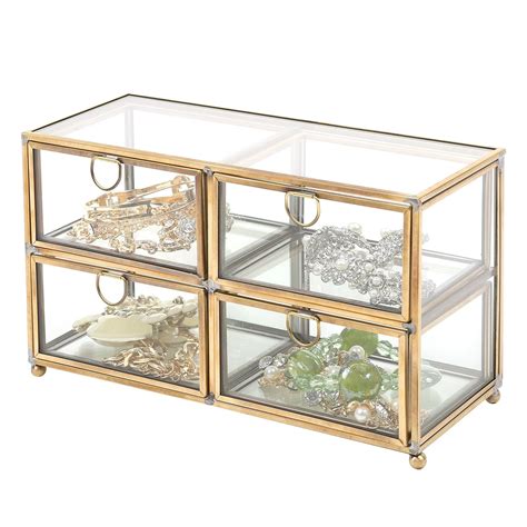 metal dresser top jewelry box|dresser top jewelry organizer.